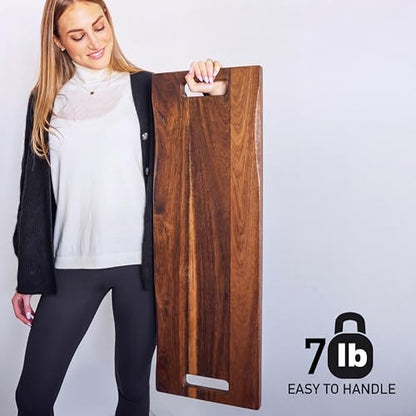 Extra Large Charcuterie Board Acacia, Reversible Long Wooden Tray
