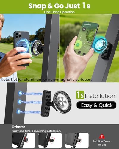 Magnetic Golf Cart Phone Holder, Golf Accessories for Men Golf Gifts