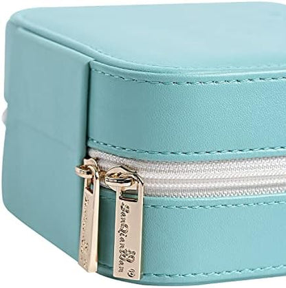 Luxury Leather Travel Jewelry Box for Women Mini Organizer Small