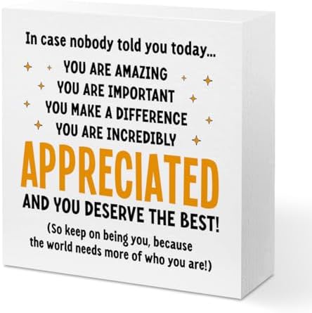 Appreciation Gifts Wooden Box Sign Thank You Gifts for boss teacher