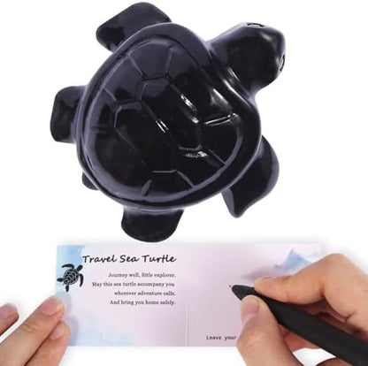 Crystal Turtle Travel Gifts for Women, 2.1" Hand Carved Sea Turtle