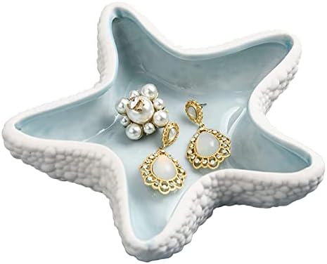 Starfish Ceramic Jewelry Dish Tray, Ring Holder and Trinket Tray for