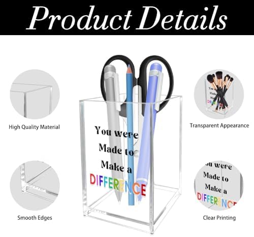 You Were Made To Make A Difference Acrylic Pen Holder Inspirational