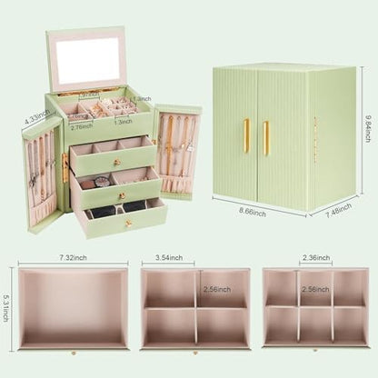 Dajasan Large Jewelry Box Organizer, Jewelry Storage Organizer with 3