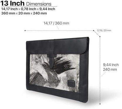 Londo Leather Sleeve Compatible with MacBook Pro 14 & Air 13-13.3 Inch