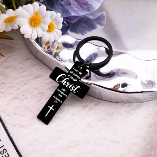 Christian Cross Keychain Inspirational Religious Gifts for Women Men