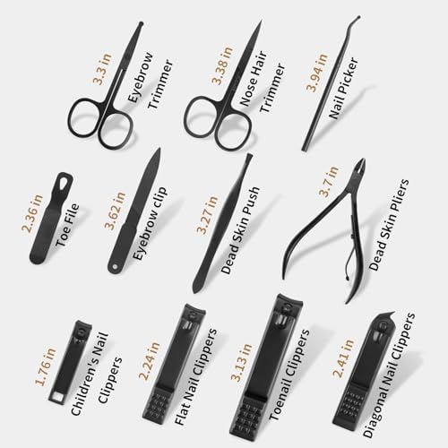 MINKINH Nail Clippers Set Manicure Pedicure Kit, 26-Piece Stainless
