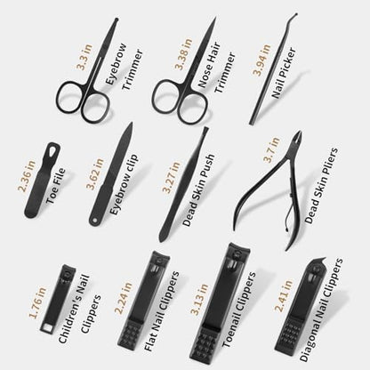 MINKINH Nail Clippers Set Manicure Pedicure Kit, 26-Piece Stainless