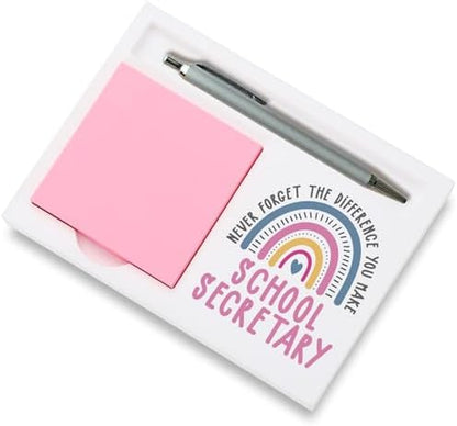 School Secretary Gifts Sticky Note Holder, Thank You Gift for School