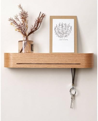 Key Holder Wall Mount with Shelf for Entryway & Hallway | 16 inch
