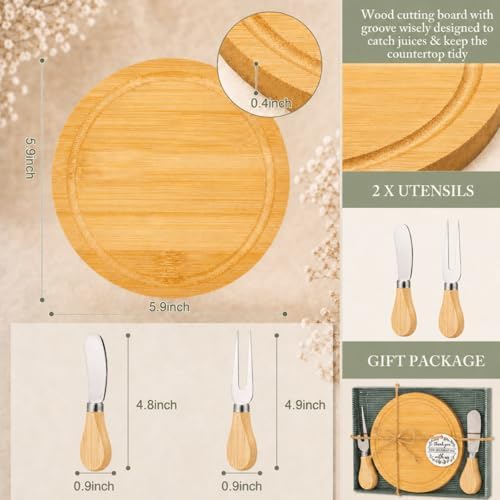 Maxcheck 1 Set Baby Shower Wedding Cheese Board Gifts for Guests