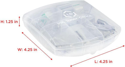 LD Clear Mini Office Supply Kit, Portable Case (Stapler, Scissors & More)