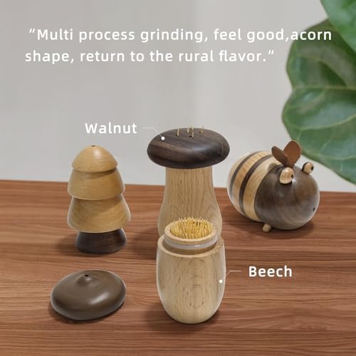 EAEDMY Cute Mushroom Toothpicks Holder with 390 Pcs Toothpicks, Cactus