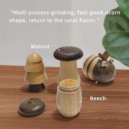 EAEDMY Cute Mushroom Toothpicks Holder with 390 Pcs Toothpicks, Cactus
