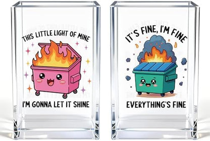 I'm Fine Cute Office Pen Holder for Desk, I'm Gonna Let It Shine Post