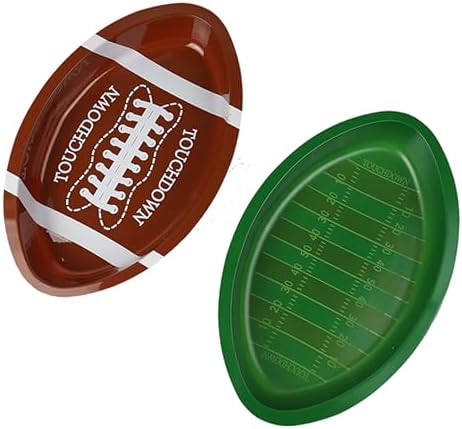 GiftExpress 10PC Plastic Football Serving Trays, Game Day Football
