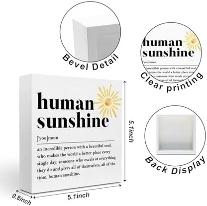 Sunshine Gifts for Women, Inspirational Gifts Human Sunshine Wood Box