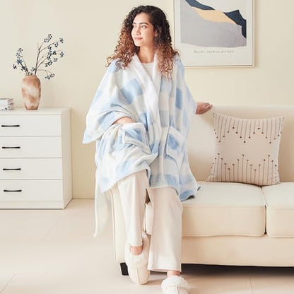 Mellowdy ULazy Blanket, Poncho Shawl Wearable Blanket with Pockets and