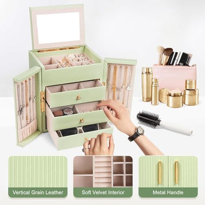 Dajasan Large Jewelry Box Organizer, Jewelry Storage Organizer with 3