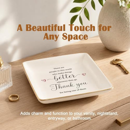 Thank You Gifts Jewelry Dish for Women Friends Teacher Coworker