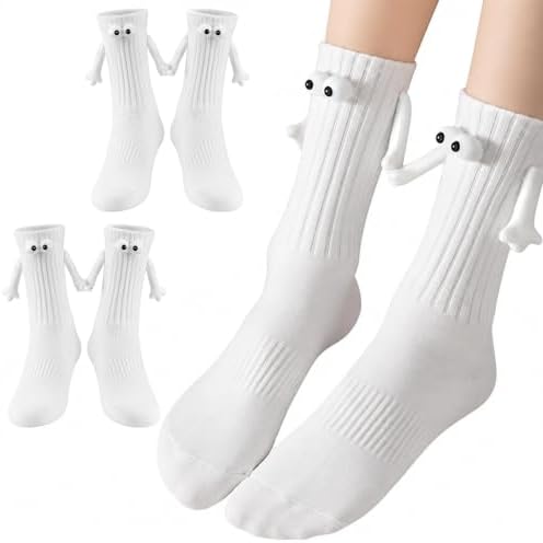 Smilelife 2 Pairs Magnetic Holding Hands Socks - Funny Gifts for Women