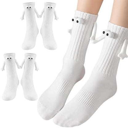 Smilelife 2 Pairs Magnetic Holding Hands Socks - Funny Gifts for Women