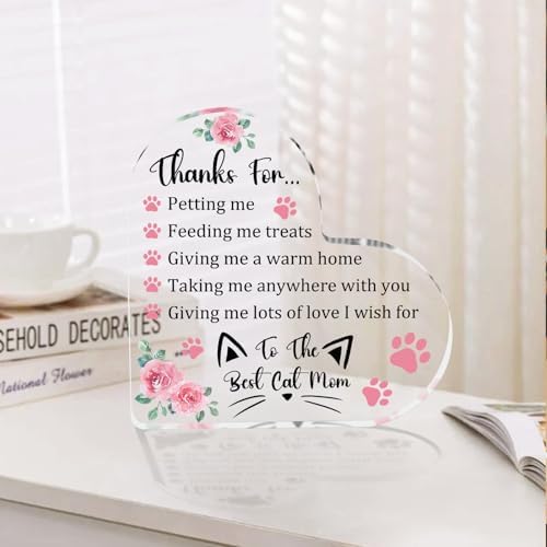 Tian Zhun Cat Gifts for Women Thank You Cat Mom Gifts for Women Cats