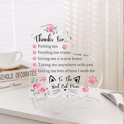 Tian Zhun Cat Gifts for Women Thank You Cat Mom Gifts for Women Cats