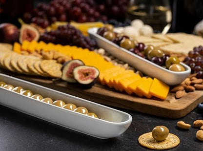 KooK Olive Boat Tray, Set of 2, Charcuterie Tray, Grazing Table