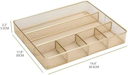 Annova Desk Top Organizer Tray for Office Organization - Metal Mesh