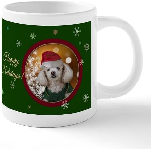 CafePress Happy Holidays Toy Poodle Mugs 20 oz Ceramic Coffee Mega Mug