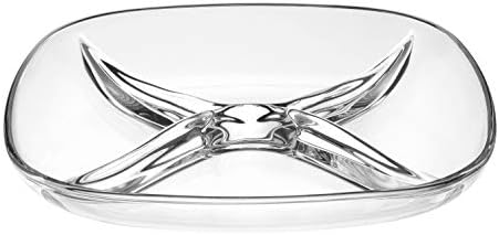 Barski - European Quality - Glass - 4 Sectional - Square - Relish Dish