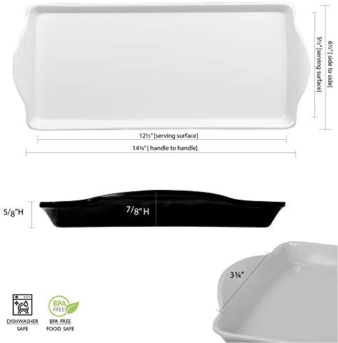Calypso Basics by Reston Lloyd 2pc Melamine Tray Set, Rectangular