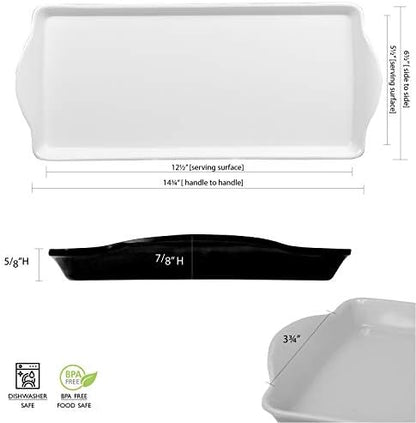 Calypso Basics by Reston Lloyd 2pc Melamine Tray Set, Rectangular