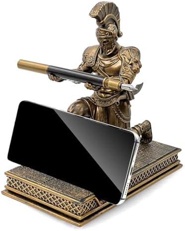 Roman Warrior Pen Holder Knight Desktop Accessories Resin Pen Holder