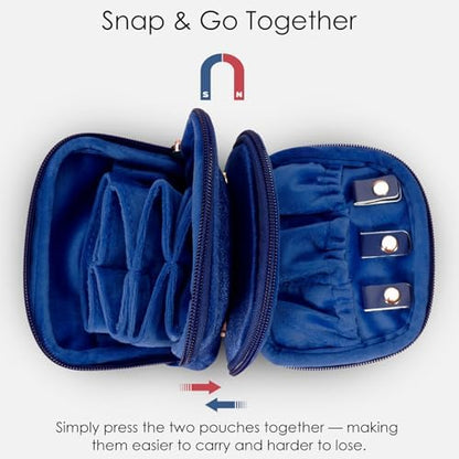 SITHON Double Layer Travel Jewelry Case with Ring Holder
