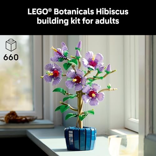 LEGO Botanicals Hibiscus Flower Building Set - Artificial Plant &