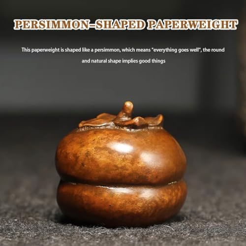 Persimmon-Shaped Bronze Paperweight, Calligraphy Tools for Men in The