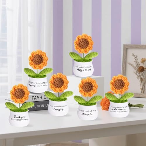Thank You Gifts Positive Sunflower Crochet Appreciation Gifts for