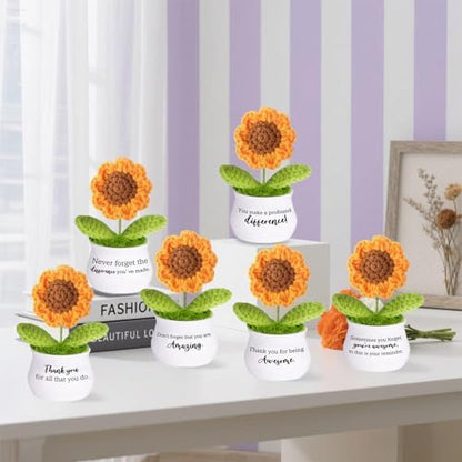 Thank You Gifts Positive Sunflower Crochet Appreciation Gifts for