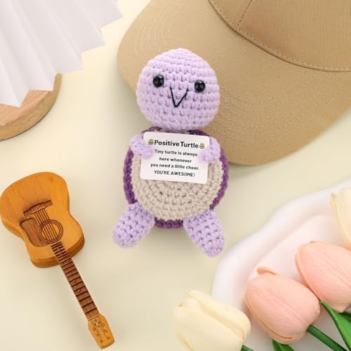 TOYMIS Turtle, Mini Knitted Turtle Funny Handmade Animals with