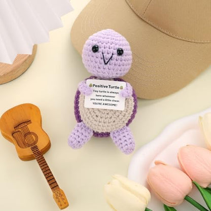 TOYMIS Turtle, Mini Knitted Turtle Funny Handmade Animals with