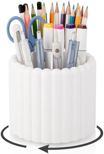 Anyoifax Rotating Pen Holder for Desk Removable Pencil Cup, Small