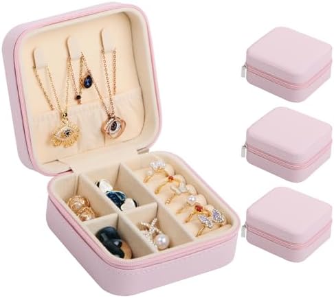 17Dec 3-Pack Small Travel Jewelry Case Organizer,Mini Travel