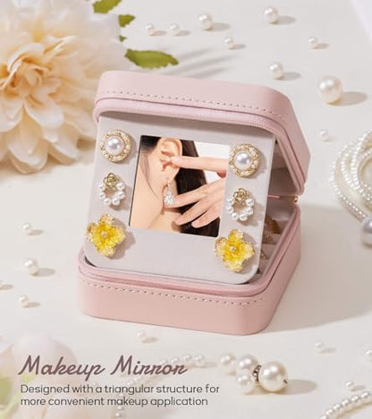 Enthralite Personalized Jewelry Box for Travel: A-Z Initial Gift for