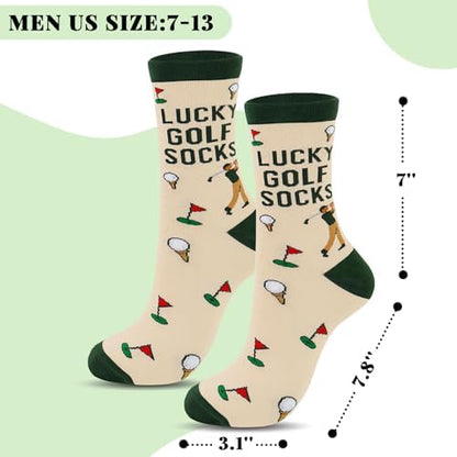 Lucky Golf Socks for Golfer,Father's Day Birthday Gift Novelty