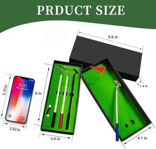 SANTA CASA Golf Pen Set, Mini Desktop Golf Putting Green Game