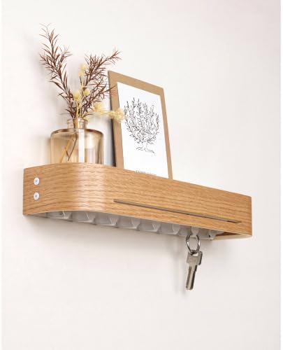 Key Holder Wall Mount with Shelf for Entryway & Hallway | 16 inch