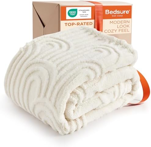 Bedsure GentleSoft Cozy Throw Blanket for Couch - Boho Halloween Fall