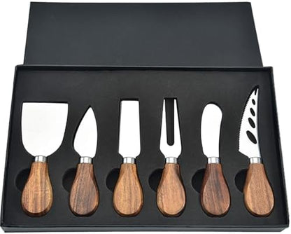 6-Piece Exquisite Cheese Knife Set, Stainless Steel Cheese Knives